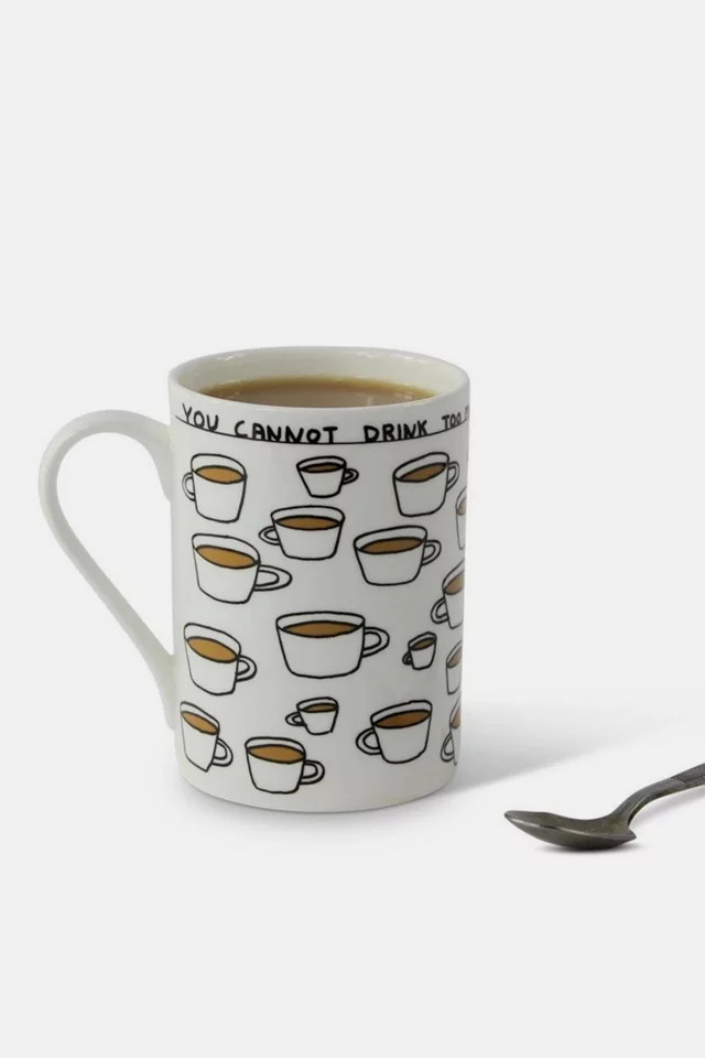 Third Drawer Down You Cannot Drink Too Much Tea Mug x David Shrigley | Urban Outfitters (US and RoW)