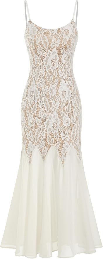 CIDER Wedding Guest Dress Formal Elegant Maxi Sleeveless Scoop Neck Lace Dresses 2026 Fall Outfit... | Amazon (US)