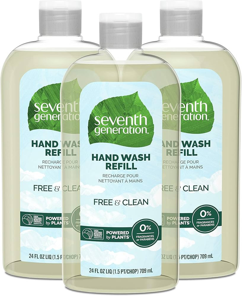 Seventh Generation Hand Soap Refill, Free & Clear Unscented, 24 oz, 3 pack (Packaging May Vary) | Amazon (US)