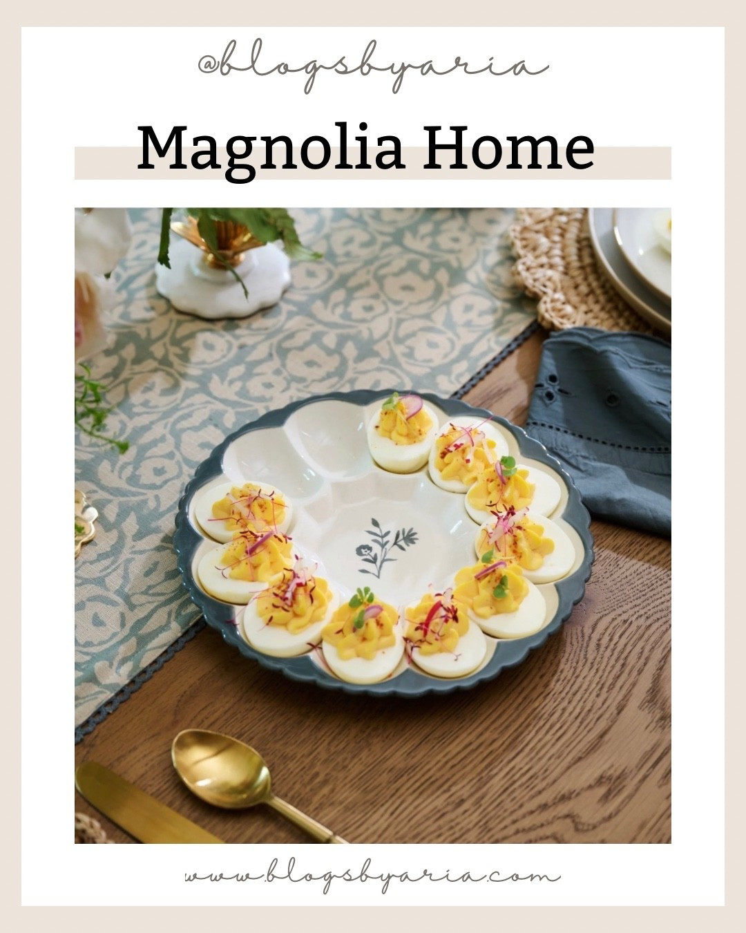 Love this darling deviled egg tray for spring hosting ￼🌸

#LTKHome #LTKSeasonal