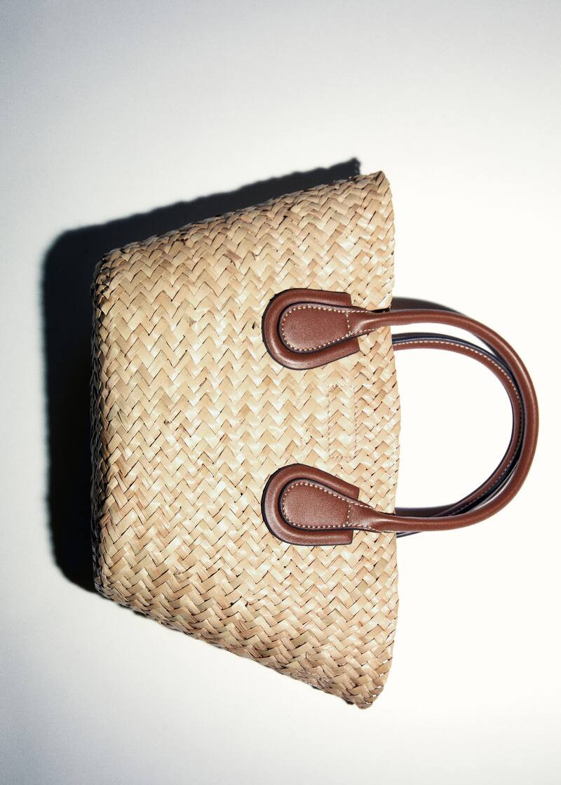 Natural fibre carrycot bag -  Women | Mango USA | MANGO (US)