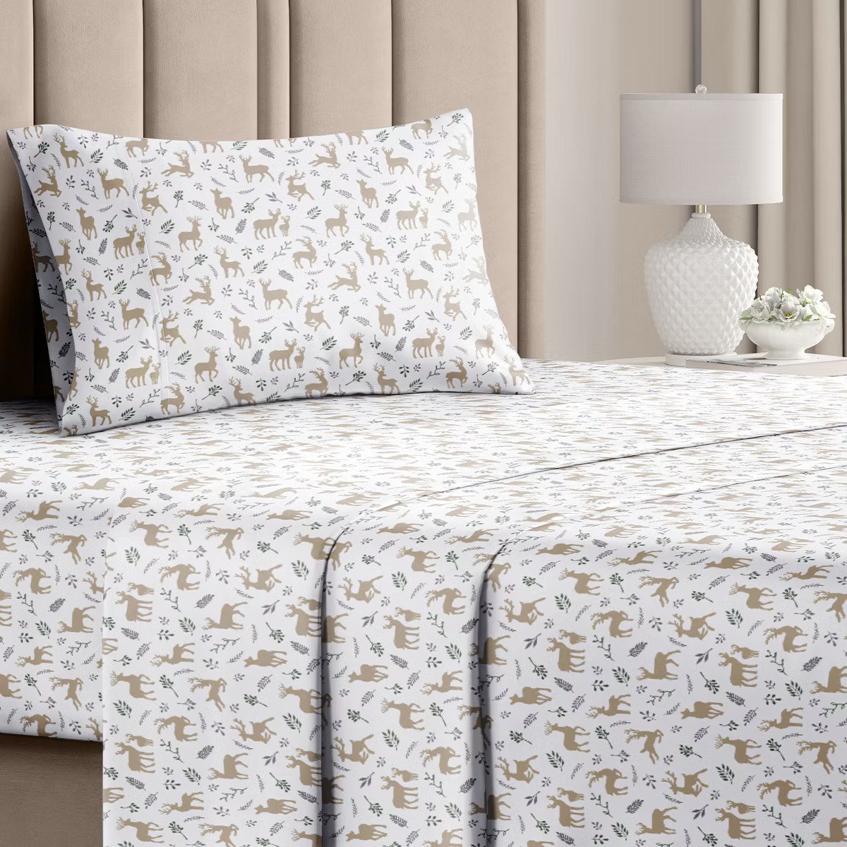 4 Piece Christmas Pattern Sheet Set - Soft, Wrinkle-Resistant Holiday Bedding - CGK Linens | Target