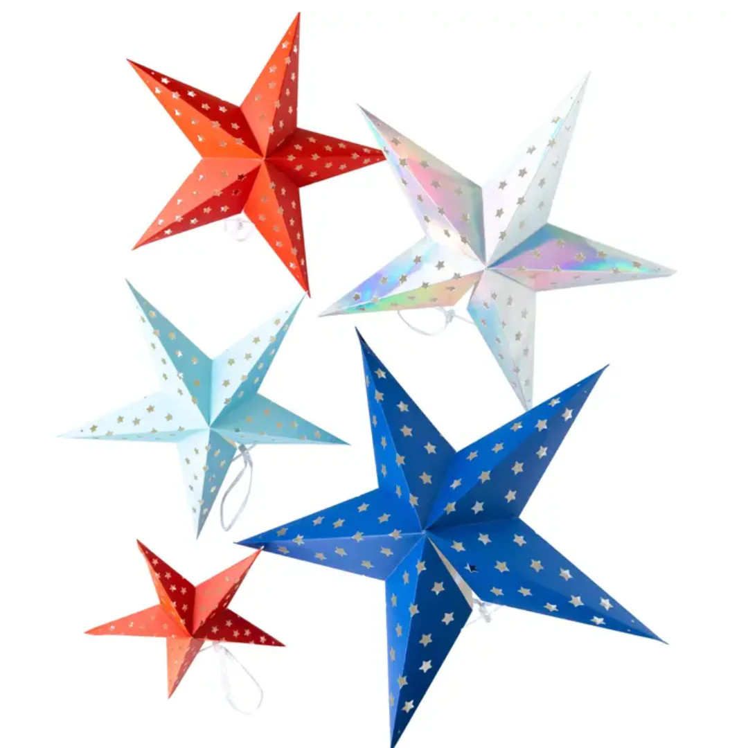 Sparklers and Rockets Decorative Hanging Stars | Ellie and Piper
