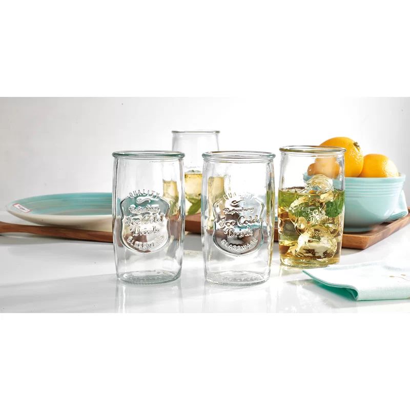 Home Essentials And Beyond 4 - Piece 20oz. Glass Highball Glass Glassware Set (Set of 4) | Wayfair North America
