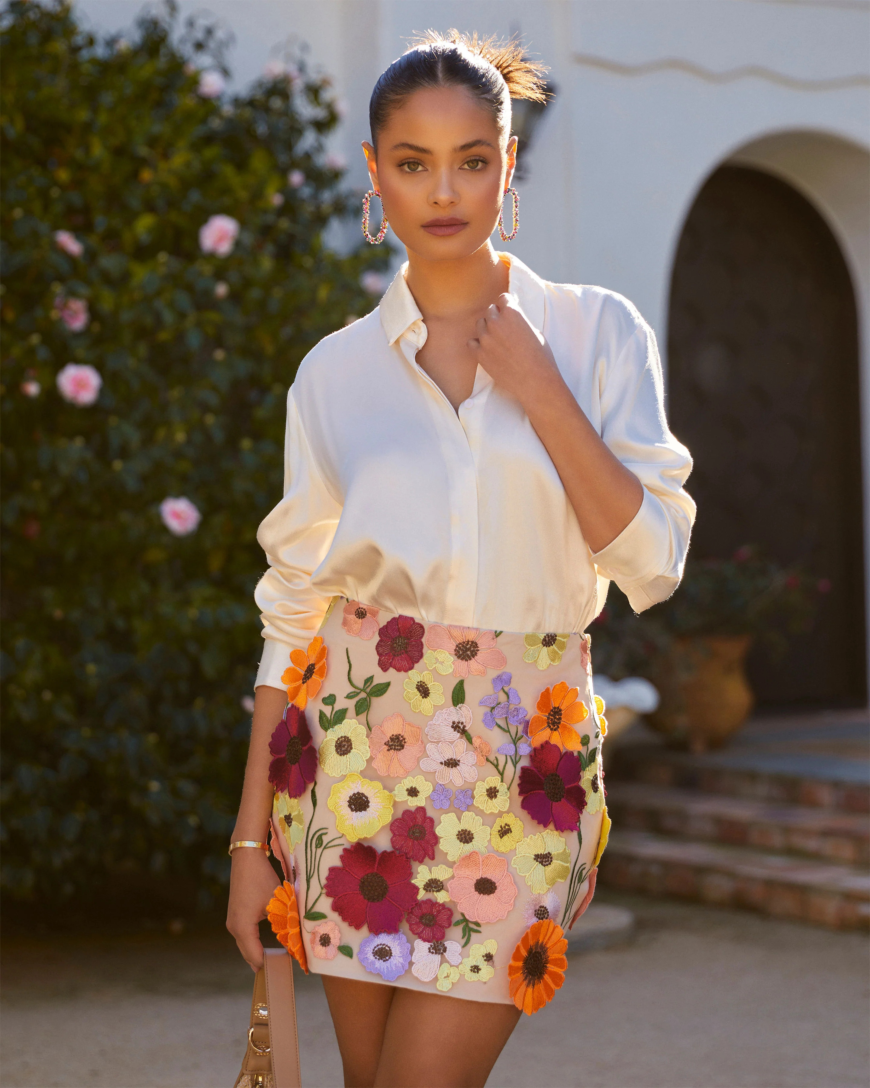 Marcos Satin Button Down Top | VICI