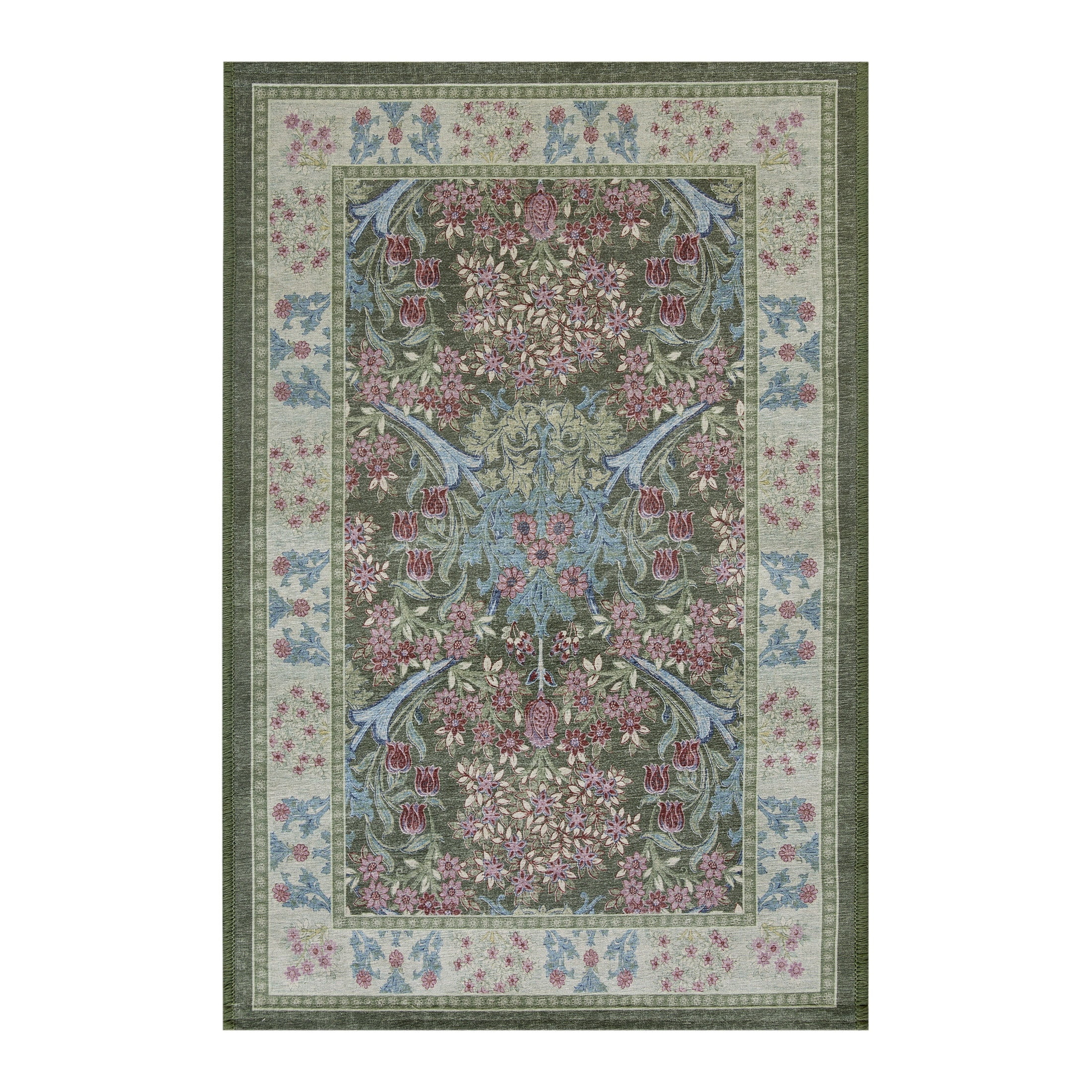 Better Homes & Gardens Green Hannah Flowing Floral 24" x 36" Accent Rug | Walmart (US)