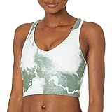 Sage Activewear Women's V-Neck Keyhole Longline Bra, Cloud Dye, Spring, Medium | Amazon (US)