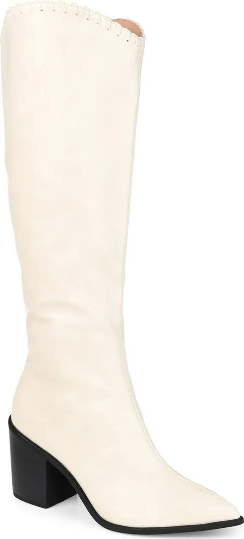 Daria Whipstitch Tall Vegan Leather Western Boot (Women) | Nordstrom Rack