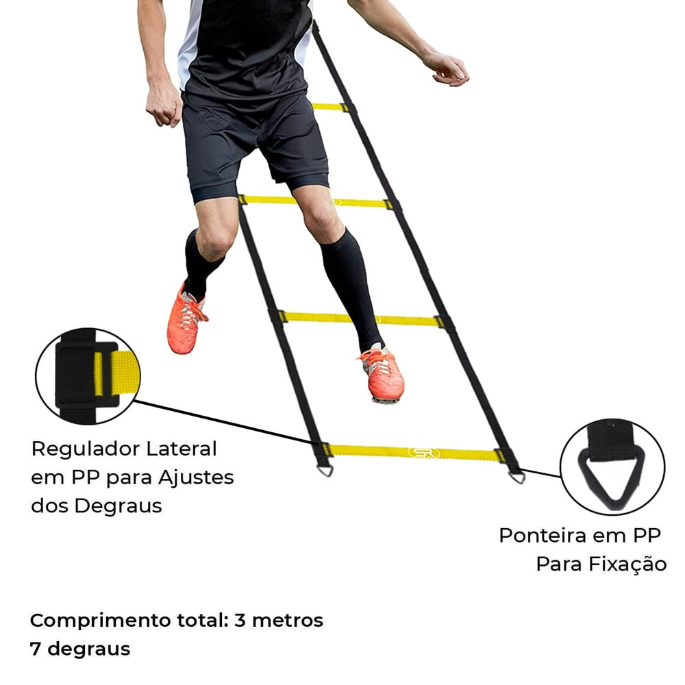 10 Cones + 1 Corda +10 Pratos + 1 Escada - Treino Funcional | Amazon (BR)