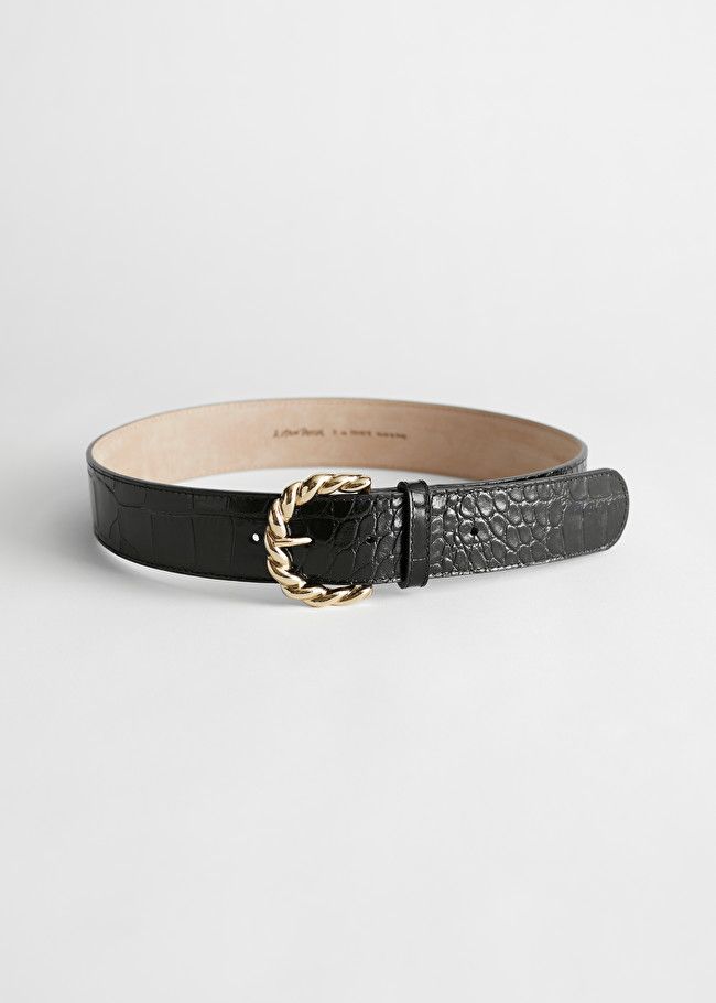 Braid Buckle Croco Leather Belt | & Other Stories (EU + UK)