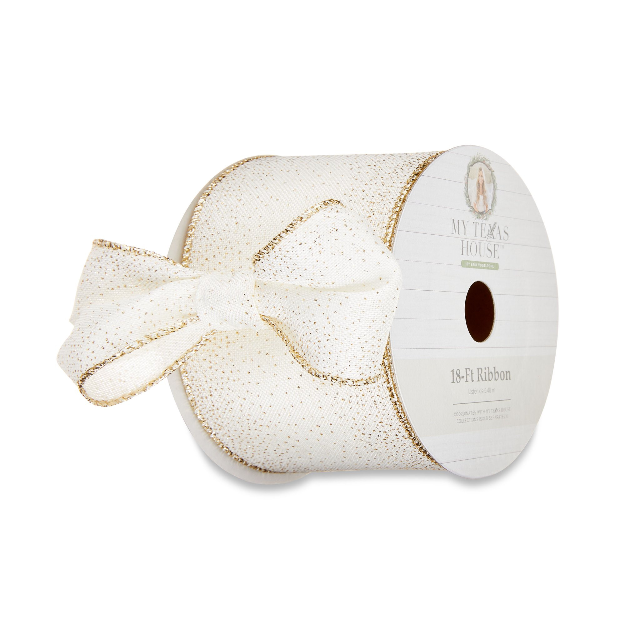 My Texas House Off White Shimmer Ribbon, 18' | Walmart (US)