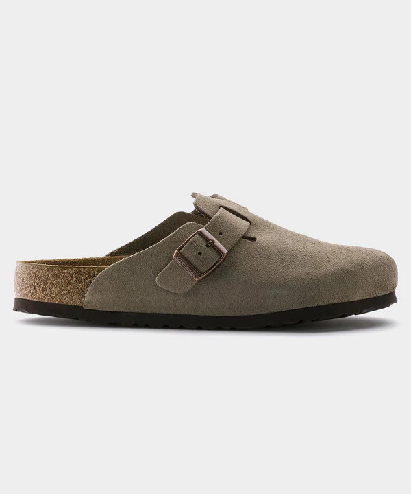 Birkenstock Boston in Taupe Suede | Todd Snyder