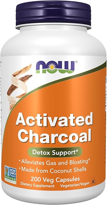 NOW Foods Supplements, Activated Charcoal Made from Coconut Shells, Non-GMO Project Verified, Det... | Amazon (US)