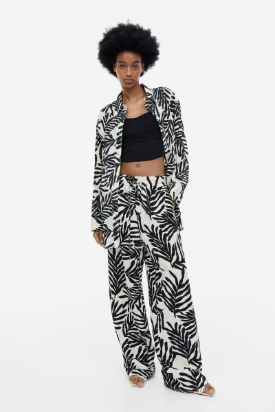 Linen-blend Pull-on Pants | H&M (US + CA)