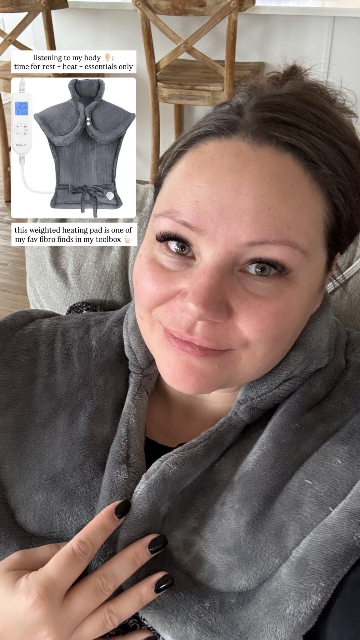 F I B R O / this large weighted electric heating pad is one of my favourite fibro finds in my toolbox for pain relief of neck, shoulders, & back

Amazon Canada | Fibromyalgia | Chronic Pain | Illnesss

#LTKtravel #LTKhome #LTKcanada