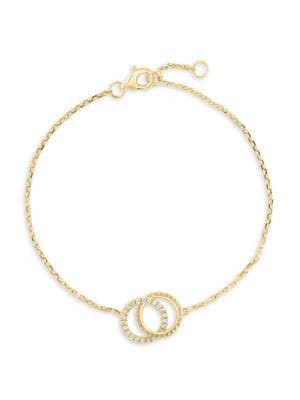 Effy 14K Yellow Gold &amp; 0.24 TCW Diamond Bracelet on SALE | Saks OFF 5TH | Saks Fifth Avenue OFF 5TH
