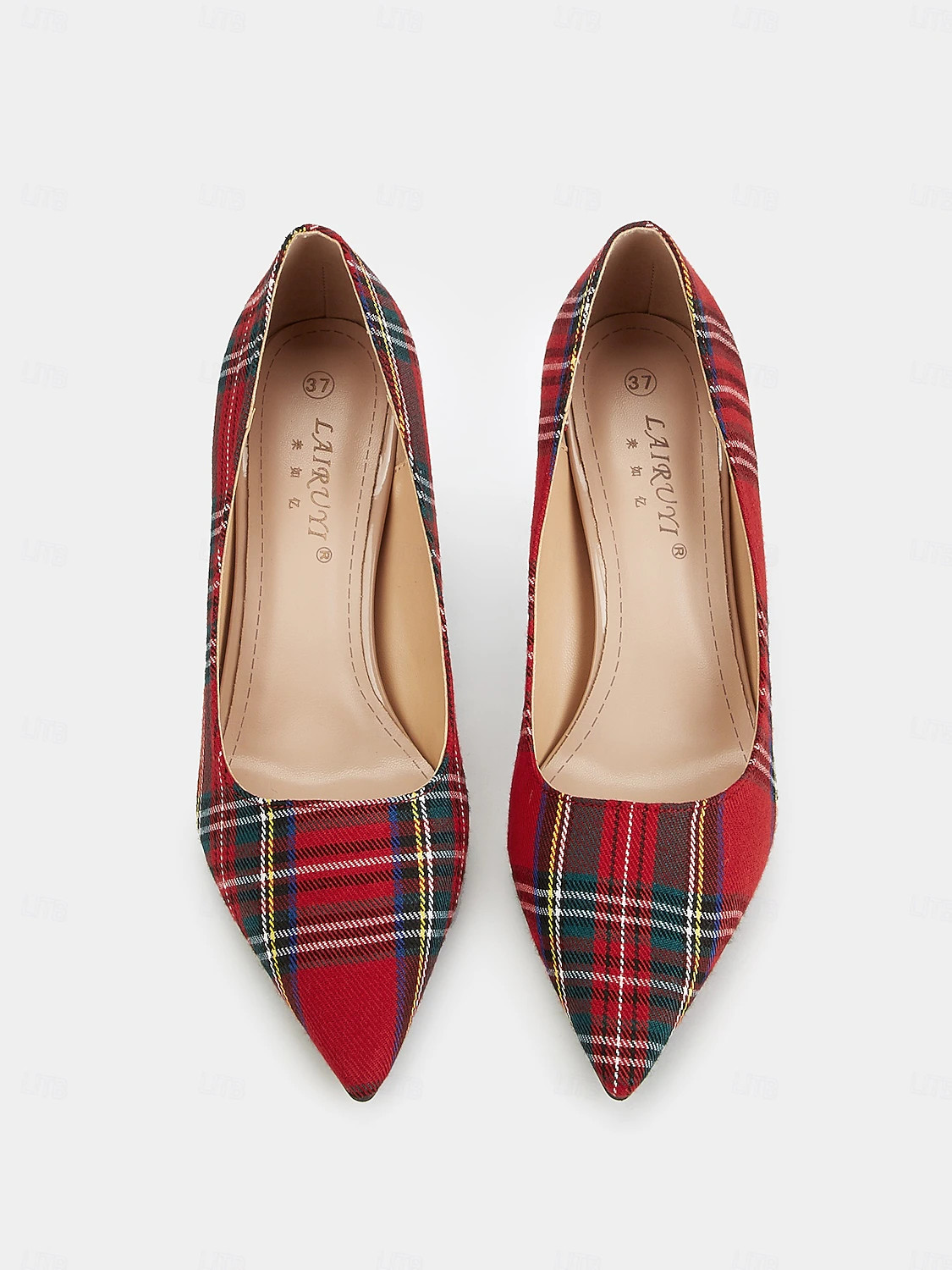 Women's Red Tartan Plaid Pointed Toe Stiletto Heels – Stylish Pumps for Office, Parties, and Ho... | Lightinthebox
