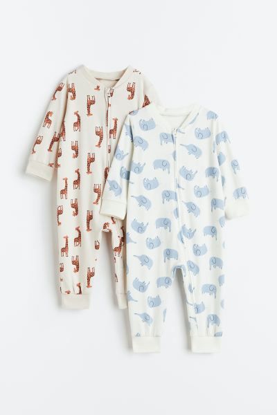 2-pack Patterned Cotton Pajamas | H&M (US + CA)