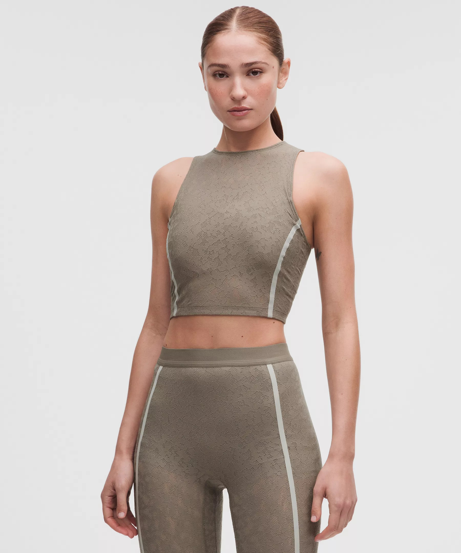 Lace-Panelled Cropped Tank Top | Lululemon (US)