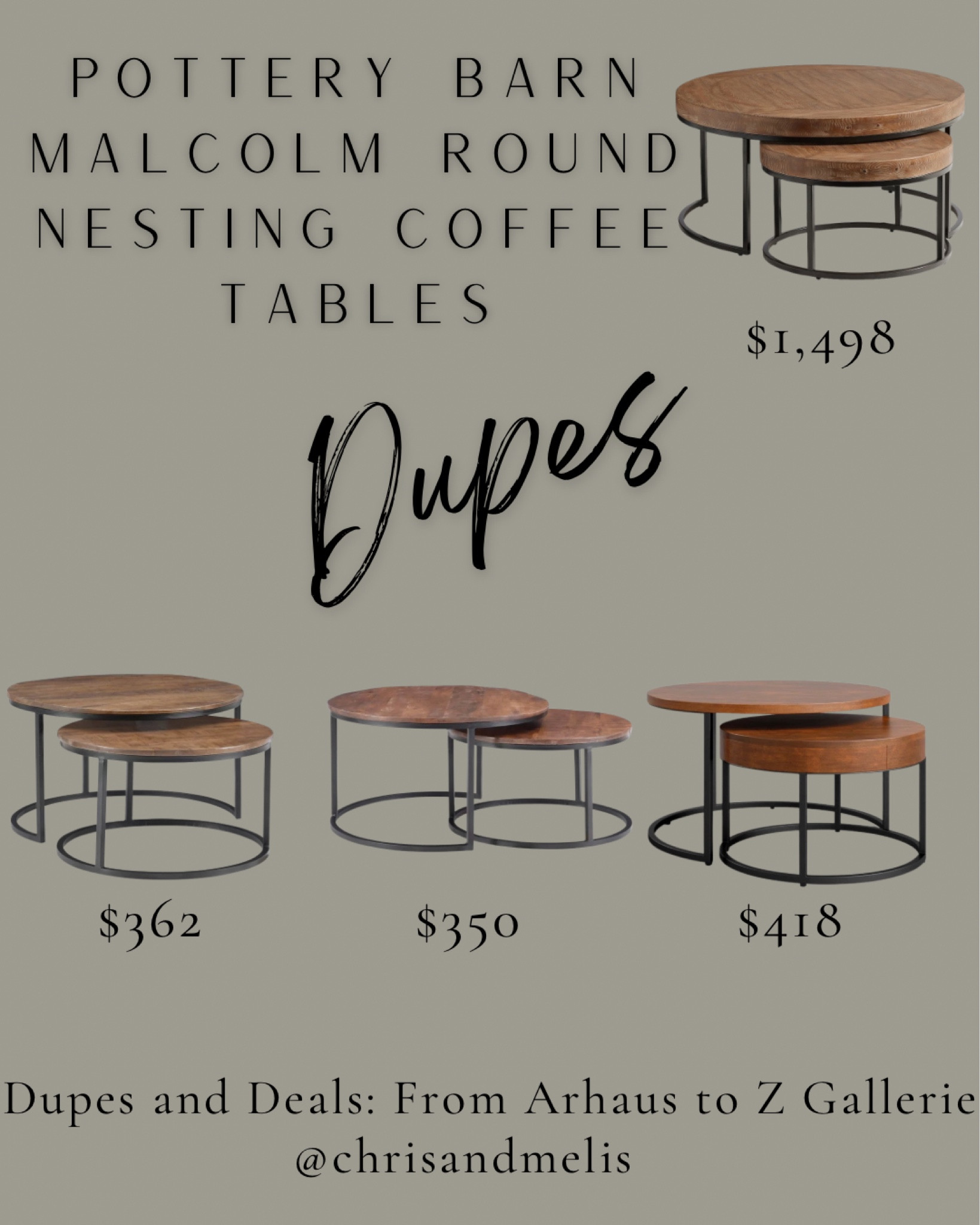 Pottery Barn Malcolm Round Nesting Coffee Table dupes! All $1,000+ less than PB!

#coffeetable #livingroomfurniture #livingroomdecor


#LTKsalealert #LTKhome