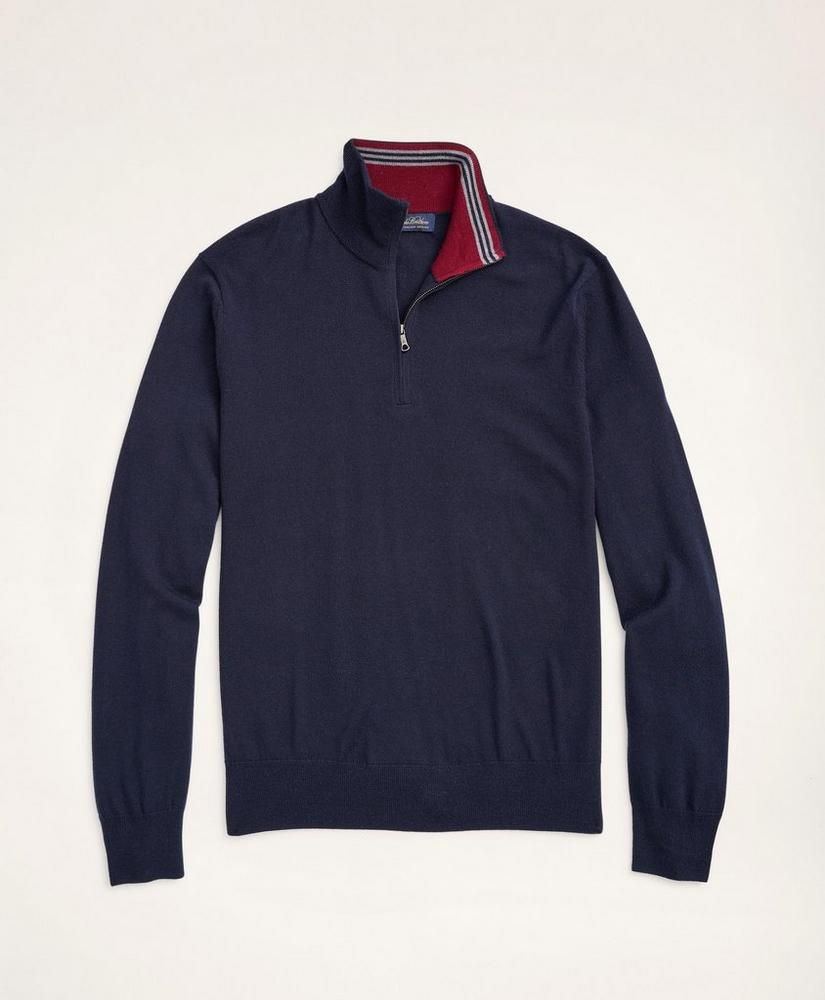 Merino Wool Half Zip Sweater | Brooks Brothers