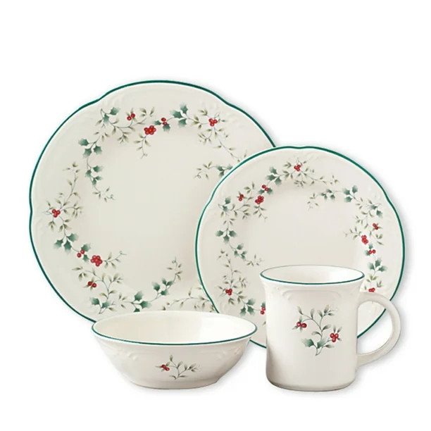 Pfaltzgraff Winterberry 16-Piece Dinnerware Set, Service for 4 - Walmart.com | Walmart (US)