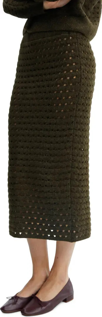 Open Stitch Knit Midi Skirt | Nordstrom