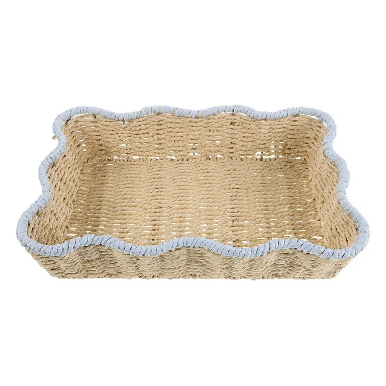 WEUVEB Woven Bread Baskets for Serving with Paper Rope and Natural Rattan-like Design 1Set | Walmart (US)