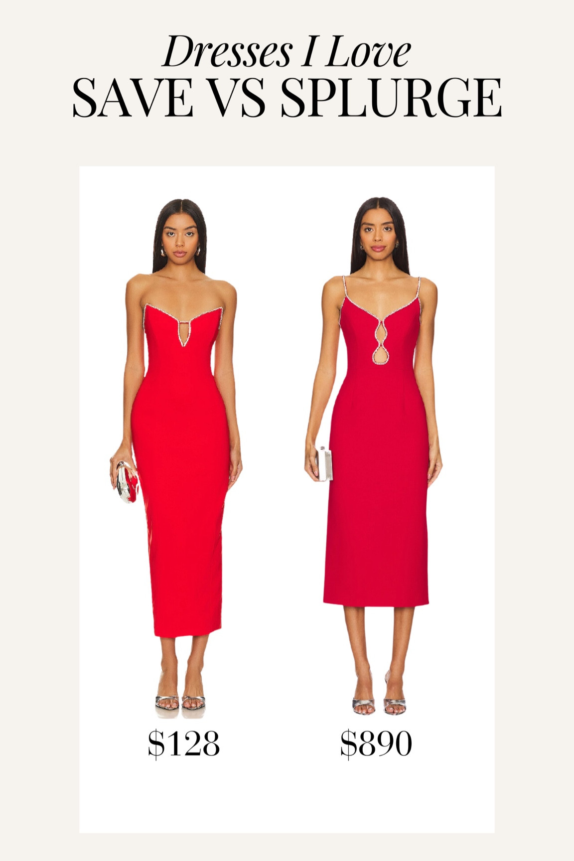 Splurge vs Save red dress I love! Date night dress, red dress, Vday dress, Vday outfit, Valentine’s Day dress 

#LTKStyleTip