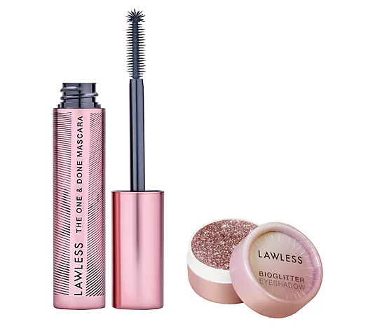 Lawless One & Done Mascara & Bioglitter Eyeshadow - QVC.com | QVC