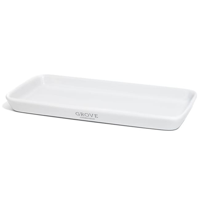 Grove Co. Sink Caddy & Modern Stoneware Tray Set | Grove