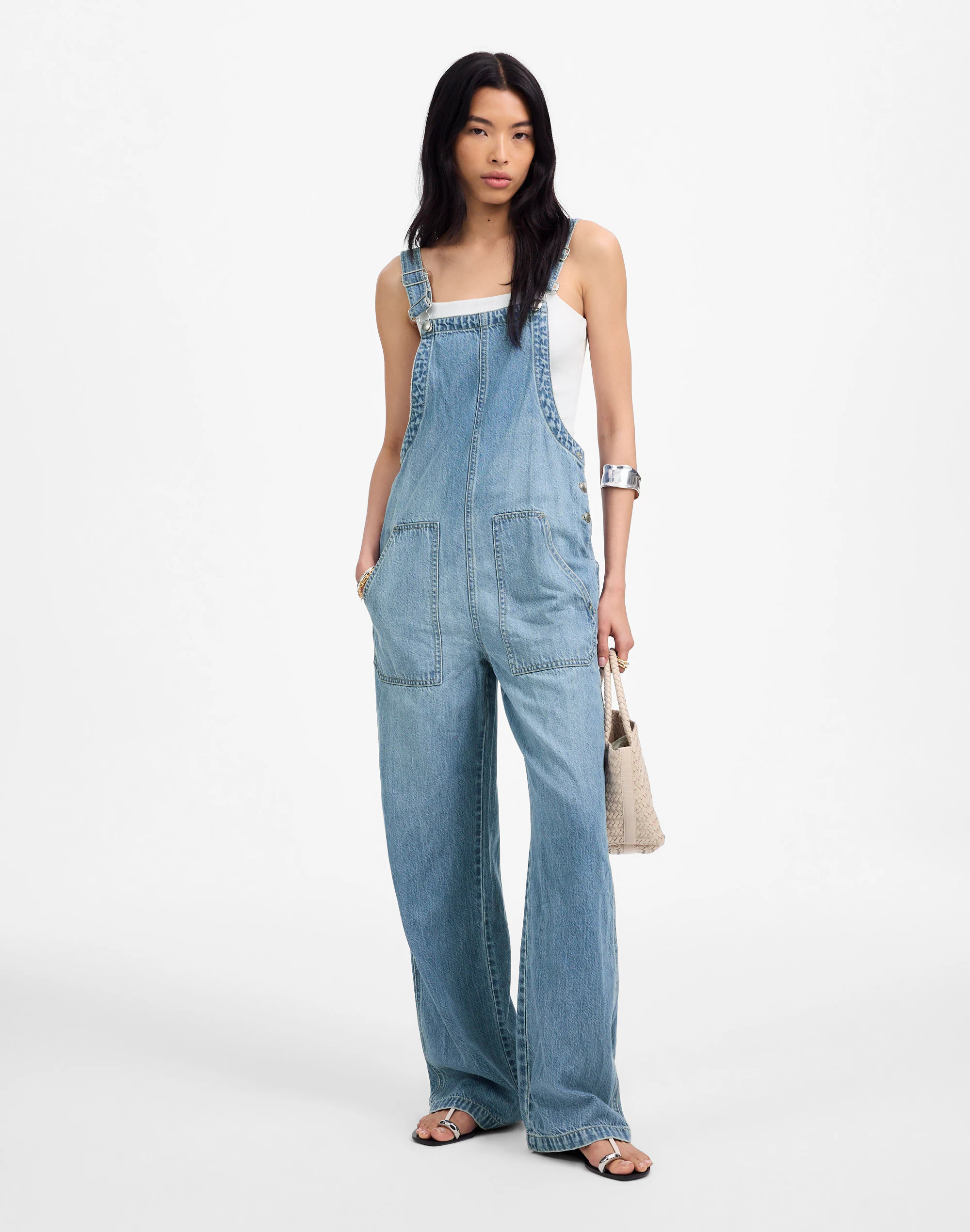 Wide-Leg Overalls in Ashbury Wash: Airy Denim Edition | Madewell