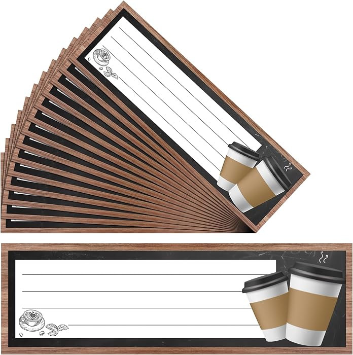 Maitys 60 Sheets Coffee Cup Name Plates for Classroom Die Cut Name Tags for Desk Classroom Flat N... | Amazon (US)