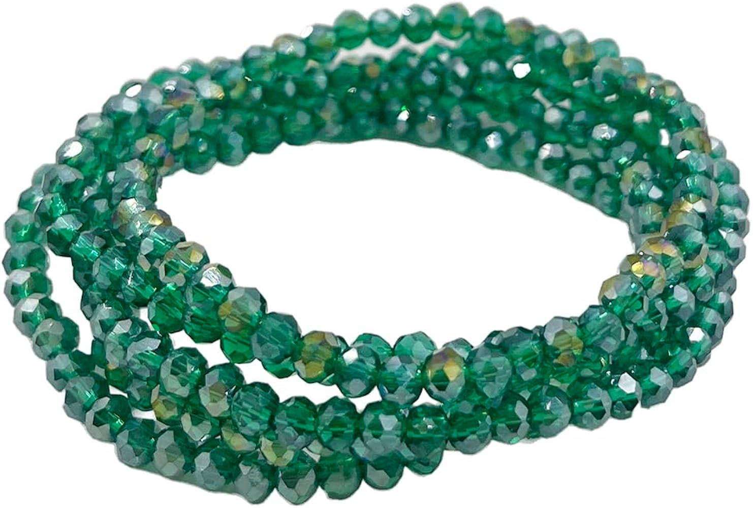 5 Pcs Crystal Bracelets for Women Stackable Layering Stretch Bracelets Glass Bead Bracelet Boho B... | Amazon (US)