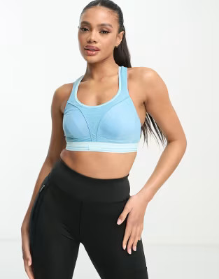 Shock Absorber - Ultimate Run - Brassière de sport maintien élevé - Bleu | ASOS (Global)