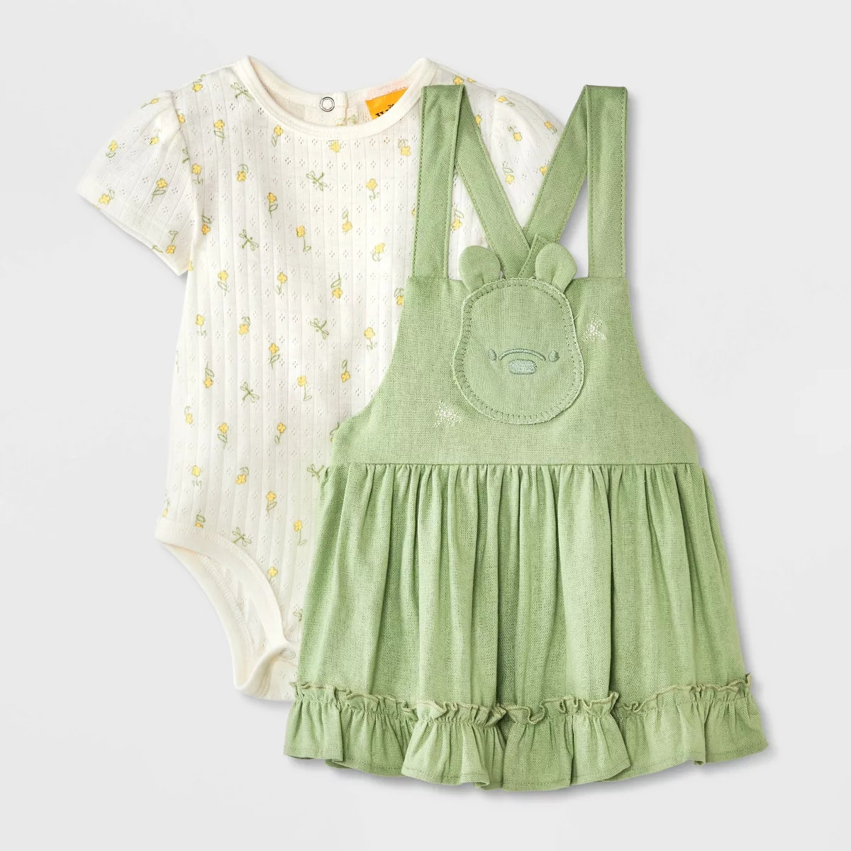 Baby Girls' Disney Winnie the Pooh Collection Dress - Green 0-3M | Target