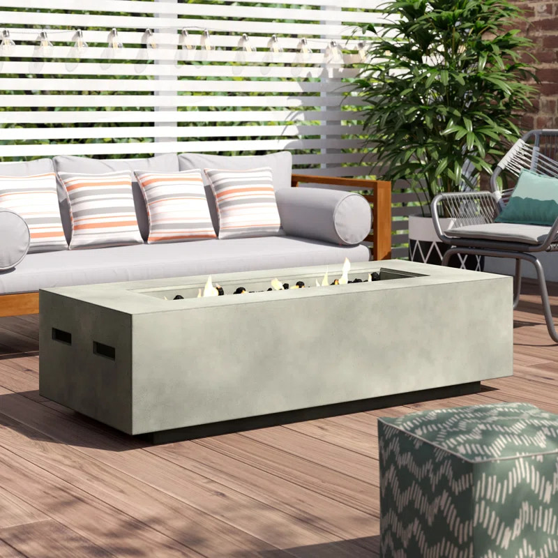 Grice Concrete Propane Gas Fire Pit Table | Wayfair North America