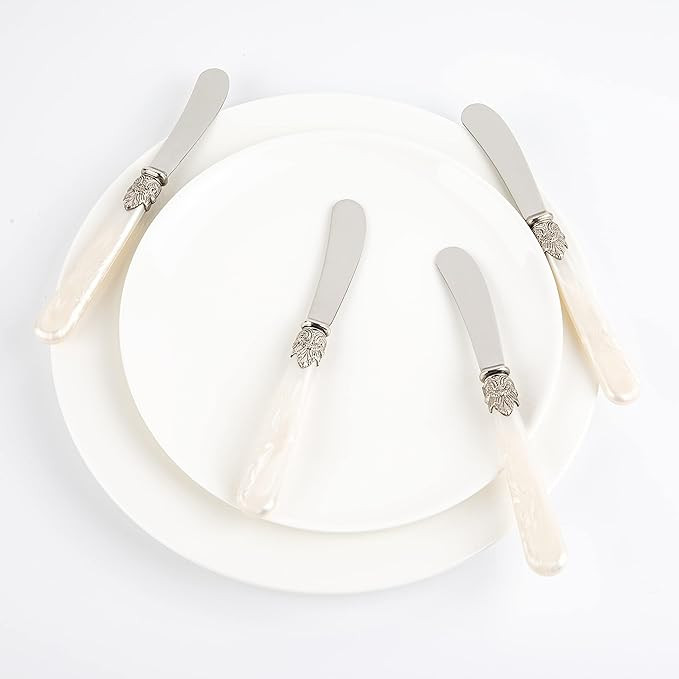 REVERIE Collection 4-piece Stainless Steel Butter Spreader Cheese Knife, Giftable Butter Knives s... | Amazon (US)