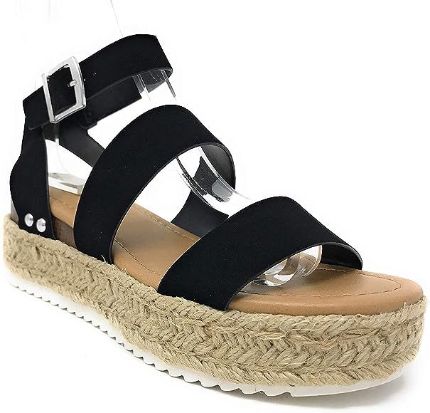 Womens VALETT Open Toe Casual Ankle Strap Sandals | Amazon (US)