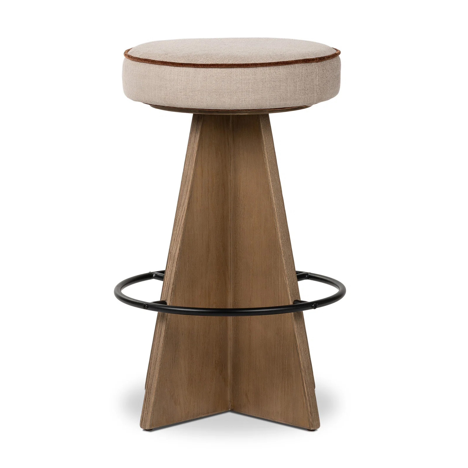 Vega Swivel Upholstered Counter Stool with Solid Wood Frame | Wayfair North America
