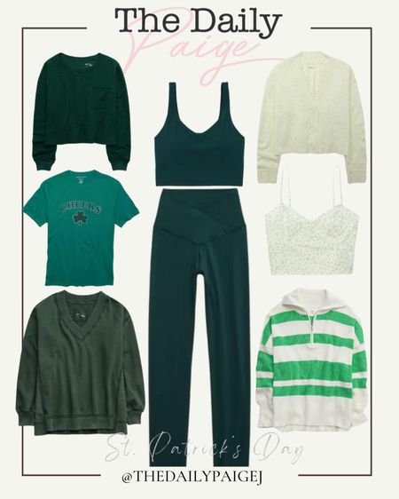 If you’re looking for a chill day in on St. Patrick’s day, these looks are perfect! Go for green leggings, green sweatshirts and green t shirts for the perfect look for March 17th. 

Spring outfit, St. Patrick’s Day Outfit, athletic wear, vacation outfit, seasonal wear 

#LTKSeasonal #LTKfindsunder50 #LTKsalealert