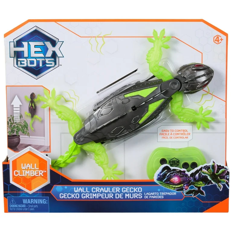 HEX BOTS Wallcrawler Gecko, Remote Control Robot Toy for Kids, Batteries Not Included | Walmart (US)