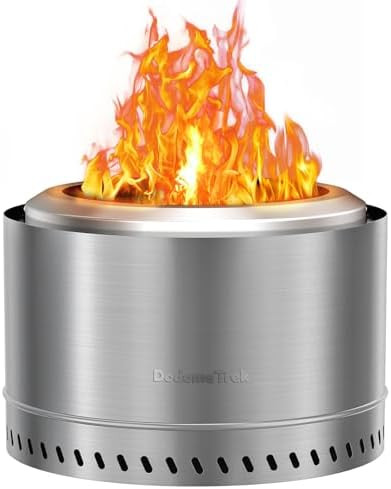 Smokeless Fire Pit with Travel Bag, Portable Outdoor Wood Burning Fireplace, 19 Inch Stainless St... | Amazon (US)