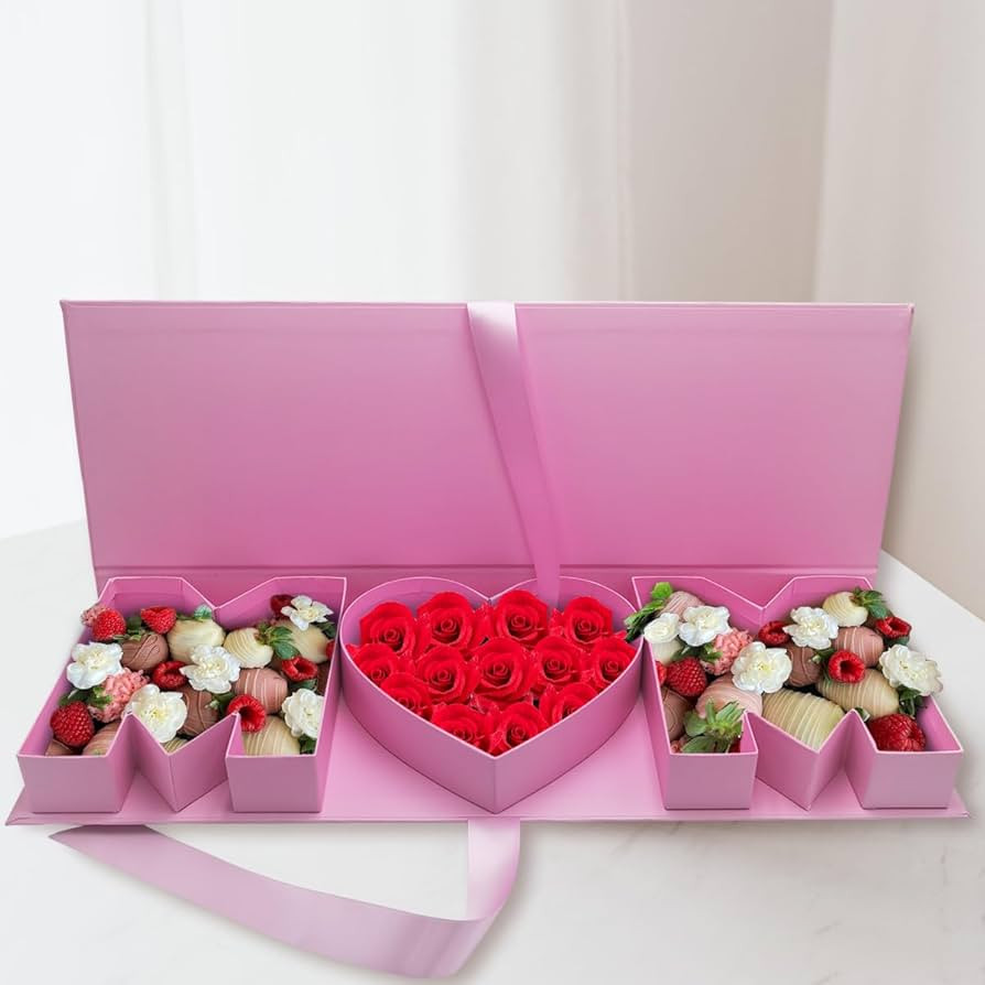 WENPACK Empty Flower Gift Box Mother's Day MOM Cardboard Letter Shaped Fillable Chocolate Strawbe... | Amazon (US)