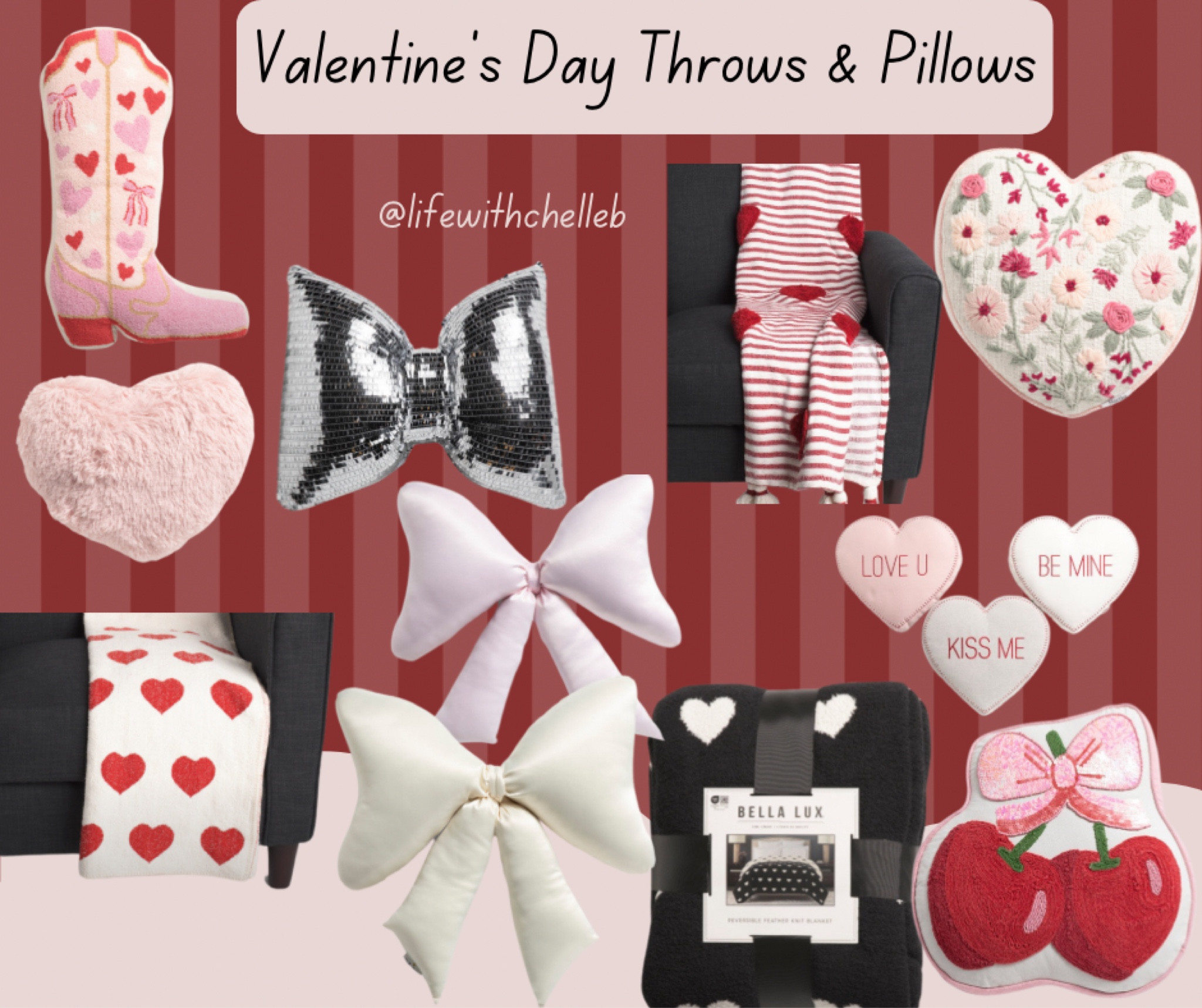 New Valentine’s Day cozy decor. I love to have throw pillows and throw blankets in almost every room of the house for a cozy vibe. Loving these options!! #valentinesdaydecor #homedecor #new #valentinesday #cozyhome

#LTKSeasonal #LTKHome #LTKFindsUnder50