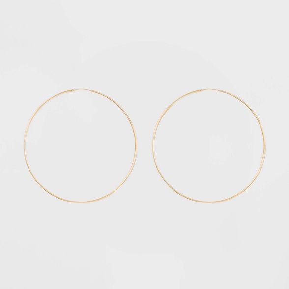 Gold Over Sterling Silver Hoop Fine Jewelry Earrings - A New Day™ Gold | Target