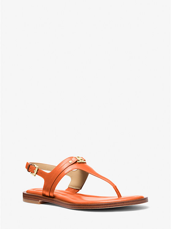 Mandy Leather T-Strap Sandal | Michael Kors US
