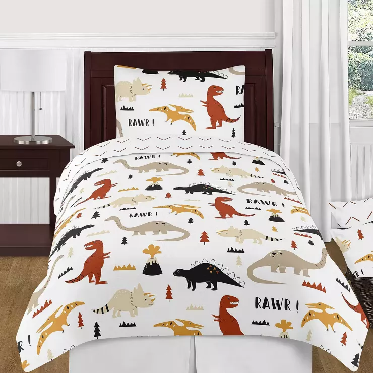 Dinosaur shop twin quilt