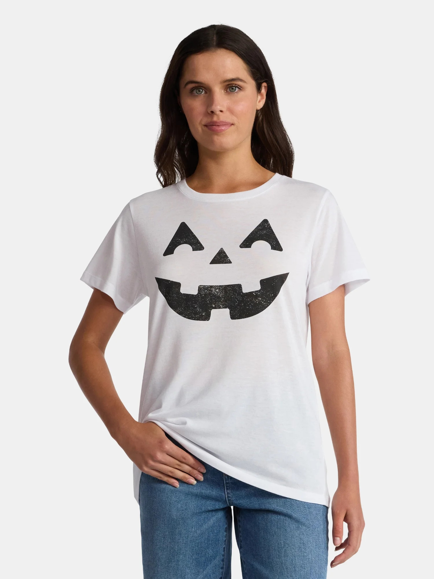 Halloween Women's Good Face Graphic Tee from Way to Celebrate, Sizes S-XXXL | Walmart (US)