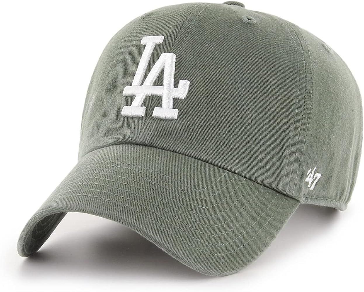 '47 Los Angeles LA Dodgers Clean Up Adjustable Hat - Moss Green/White, Unisex, Adult - MLB Baseball  | Amazon (US)